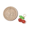 Natural Carnelian(Dyed & Heated) Round Copper Wire Wrapped Pendants PALLOY-JF03312-01-2