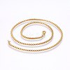 304 Stainless Steel Box Chain Necklaces NJEW-F227-09G-06-1