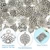 100Pcs 5 Styles Tibetan Style Zinc Alloy Connector Charms FIND-YW0008-94-5