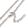Non-Tarnish 304 Stainless Steel Wheat Chain Necklaces LS-NJEW-R266-02P-1