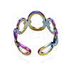 Open Oval Cuff Rings RJEW-N038-002-3