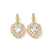Brass Micro Pave Cubic Zirconia Pendants KK-Z139-05G-03-1