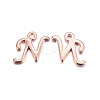Rose Gold Plated Alloy Letter Pendants X-PALLOY-J718-01RG-N-1
