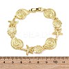 Brass Micro Pave Clear Cubic Zirconia Link Bracelets for Women BJEW-H209-09B-G-5