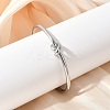 304 Stainless Steel Cuff Bangles for Women BJEW-C088-04P-3