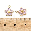 304 Stainless Steel Micro Pave Cubic Zirconia Charms STAS-B088-01G-01-3