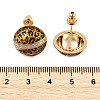 Brass Micro Pave Cubic Zirconia Leopard Stud Earrings EJEW-U055-13B-G-3