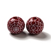 Halloween Printed Spider Webs Colored Wood European Beads LS-WOOD-K007-04E-1
