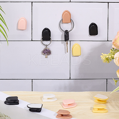 50Pcs 5 Colors Self-adhesive ABS Plastic Car Headrest Hook FIND-CP0002-52-1