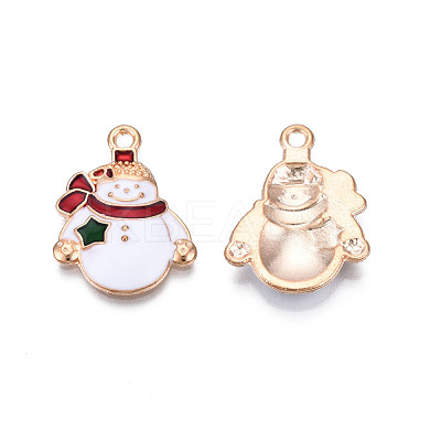 Christmas Alloy Enamel Pendants ENAM-Q442-45-1