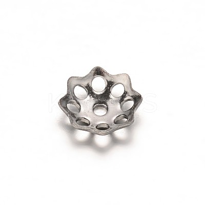 Tarnish Resistant Multi-Petal Flower 304 Stainless Steel Bead Caps STAS-E103-12A-1