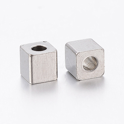 Tarnish Resistant 304 Stainless Steel Beads STAS-F148-4x4-06P-1