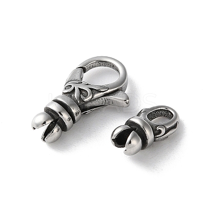 316 Stainless Steel Lobster Claw Clasps Sets STAS-D303-10AS-01-1