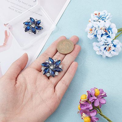 2Pcs Detachable Glass Rhinestone Shoe Decoration DIY-FG0003-29-1
