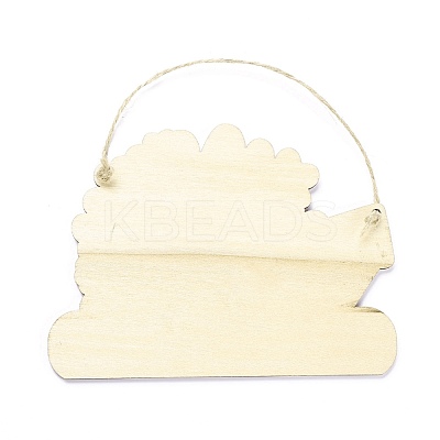 Density Board Wooden Wall Ornament Doorplate Pendants HJEW-C004-06-1