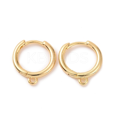 Brass Huggie Hoop Earrings Finding KK-D063-05G-1