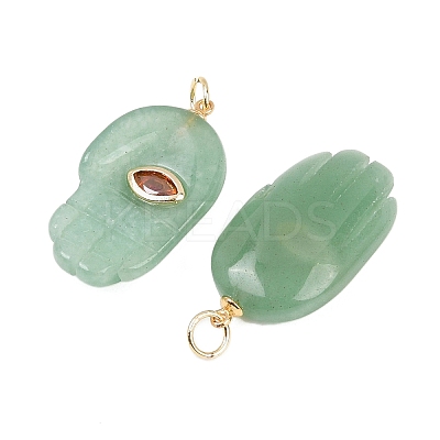 Natural Green Aventurine Pendants G-Z134-05A-1