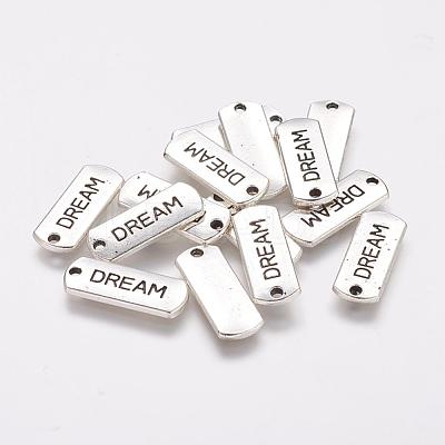 Tibetan Style Alloy Rectangle with Word Dream Pendants X-TIBEP-Q043-065-RS-1