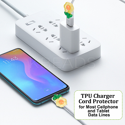 4 Bags 4 Styles Flower TPU Charger Cord Protector DIY-OC0014-30-1