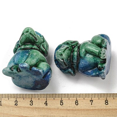 Dyed Natural Imperial Jasper Dog Figurine Statue for Living Room Table Home Decoration DJEW-N003-05C-1