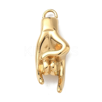 304 Stainless Steel Pendants Ion Plating(IP) X-STAS-P423-07G-1