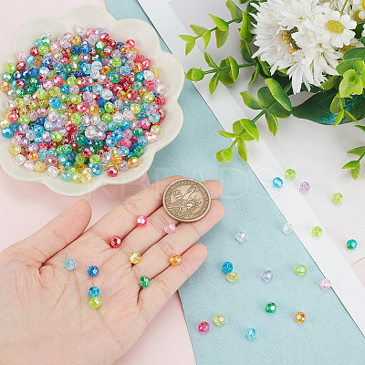 720pcs 12 Colors Eco-Friendly Transparent Acrylic Beads TACR-GO0001-01-1