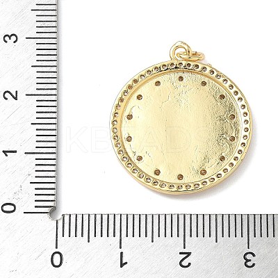 Brass Micro Pave Cubic Zirconia Pendants KK-Q068-31B-G-1