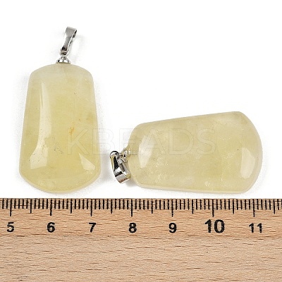 Natural Lemon Quartz Pendants G-I387-01A-P-1