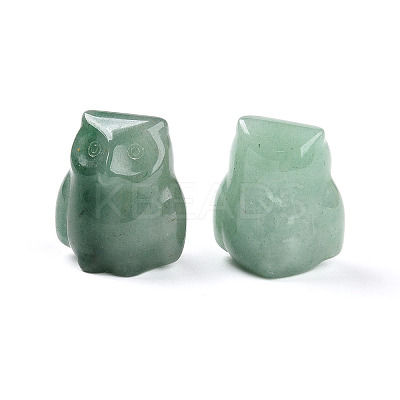 Natural Green Aventurine Owl Display Decorations G-N345-04D-1