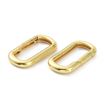 Brass Keychain Clasps KK-B046-01G-1