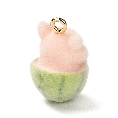 Flocky Opaque Resin Pendants LS-FIND-C040-03A-1