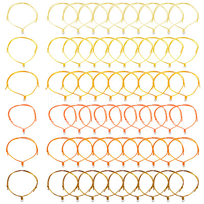 60Pcs 6 Colors Nylon Cord Bracelet Making BJEW-TA00669-1