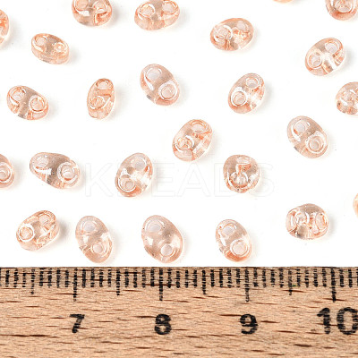 Transparent Colours Luster Glass Seed Beads SEED-N008-09I-1
