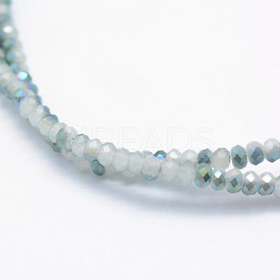 Electroplate Glass Beads Strands EGLA-J144-HP-C01-1