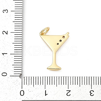 Brass Pave Cubic Zirconia 
Pendants KK-U062-55G-04-1