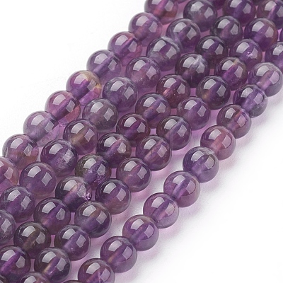 Natural Amethyst Beads Strands G-G099-4mm-1-1