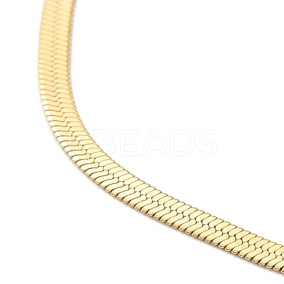Ion Plating(IP) 304 Stainless Steel Herringbone Chain Necklace for Men Women NJEW-E076-03A-G-1