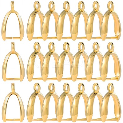 120Pcs Grade AA Brass Ice Pick Pinch Bails for Pendant Making KK-SC0005-20G-1