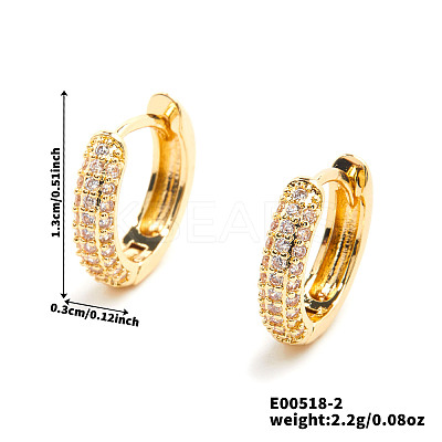 Luxury Fashionable Brass Hoop Earrings YV3496-2-1
