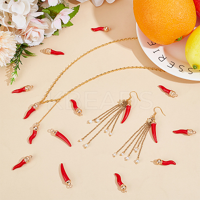 18Pcs 3 Styles Alloy Enamel Pendants FIND-WR0012-23-1