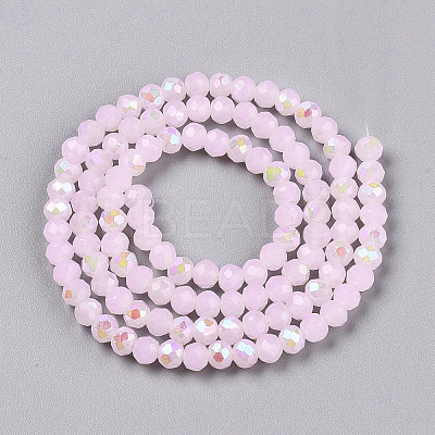 Electroplate Glass Beads Strands EGLA-A044-J4mm-L02-1