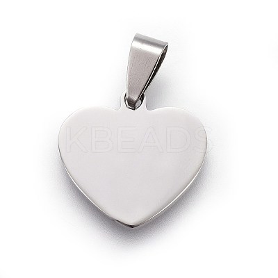 Tarnish Resistant 304 Stainless Steel Mirror Polished Finish Stamping Blank Tag Pendants X-STAS-L220-02B-1