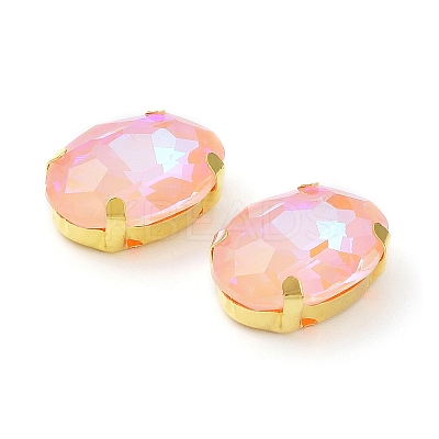 Mocha(MK) Oval Sew on Rhinestone RGLA-F080-01B-01-1