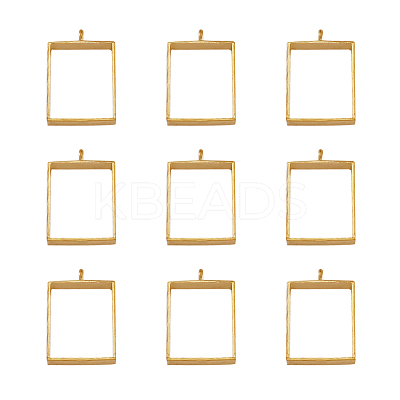 Alloy Open Back Bezel Big Pendants PALLOY-TA0021-02G-1