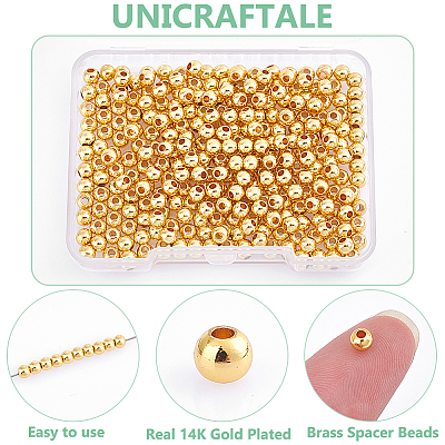 300Pcs Rack Plating Brass Spacer Beads KK-UN0003-25-1