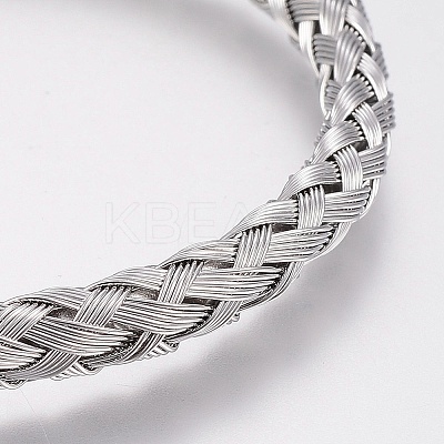 Tarnish Resistant 304 Stainless Steel Cuff Bangles Torque Bangles LS-BJEW-H570-27P-1