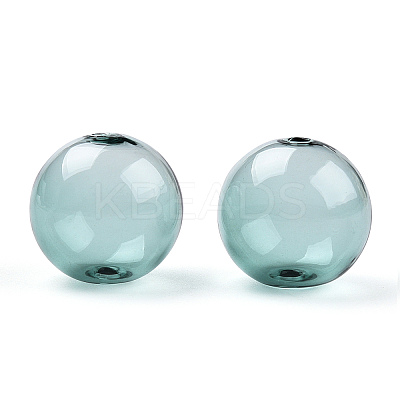 Transparent Blow High Borosilicate Glass Globe Beads X-GLAA-T003-09E-1