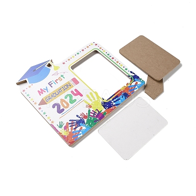 Graduate Theme Wooden Photo Frame AJEW-D069-01D-1
