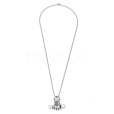 Zinc Alloy Pendant Necklaces NJEW-M211-14D-ASP-1
