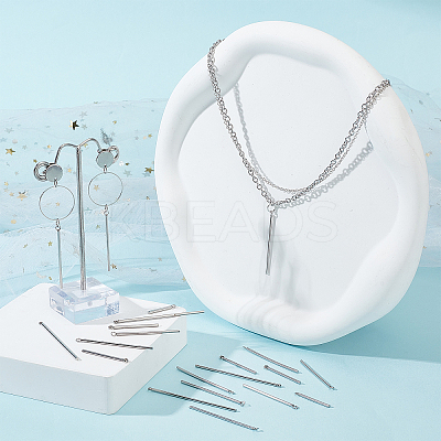 60Pcs 6 Style Stainless Steel Pendants STAS-SC0003-95-1